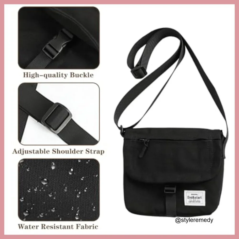 Canvas Messenger Bag Crossbody Bag Adjustable Strap